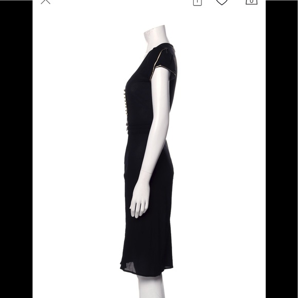 Prada Scoop Neck Dress with Gold Details - Picture 2 of 12